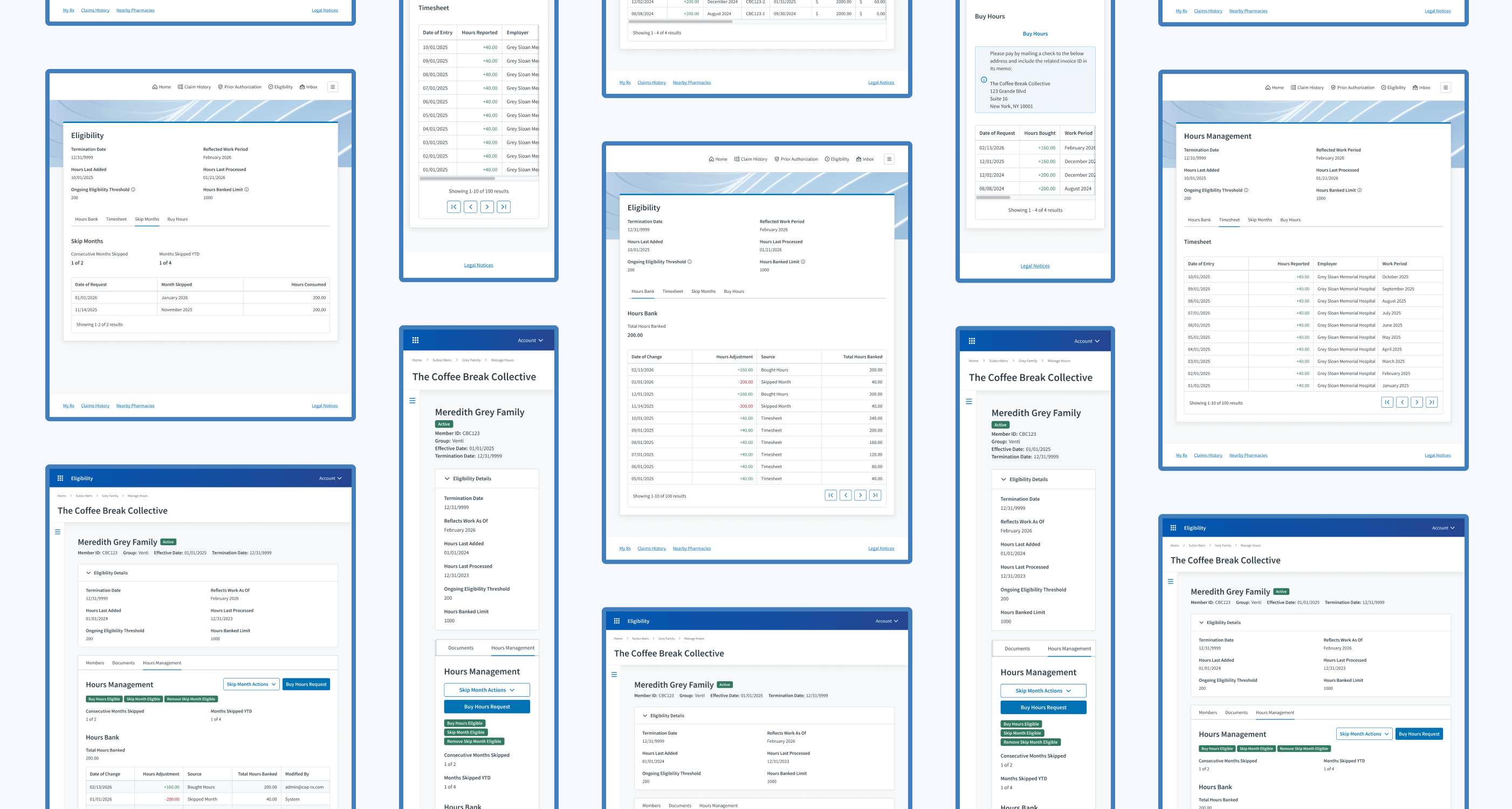 Screens from Case Study